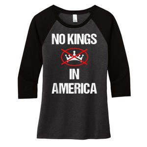 No Kings In America Supreme Court Protest Women's Tri-Blend 3/4-Sleeve Raglan Shirt