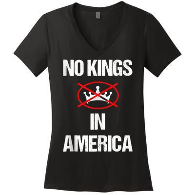 No Kings In America Supreme Court Protest Women's V-Neck T-Shirt