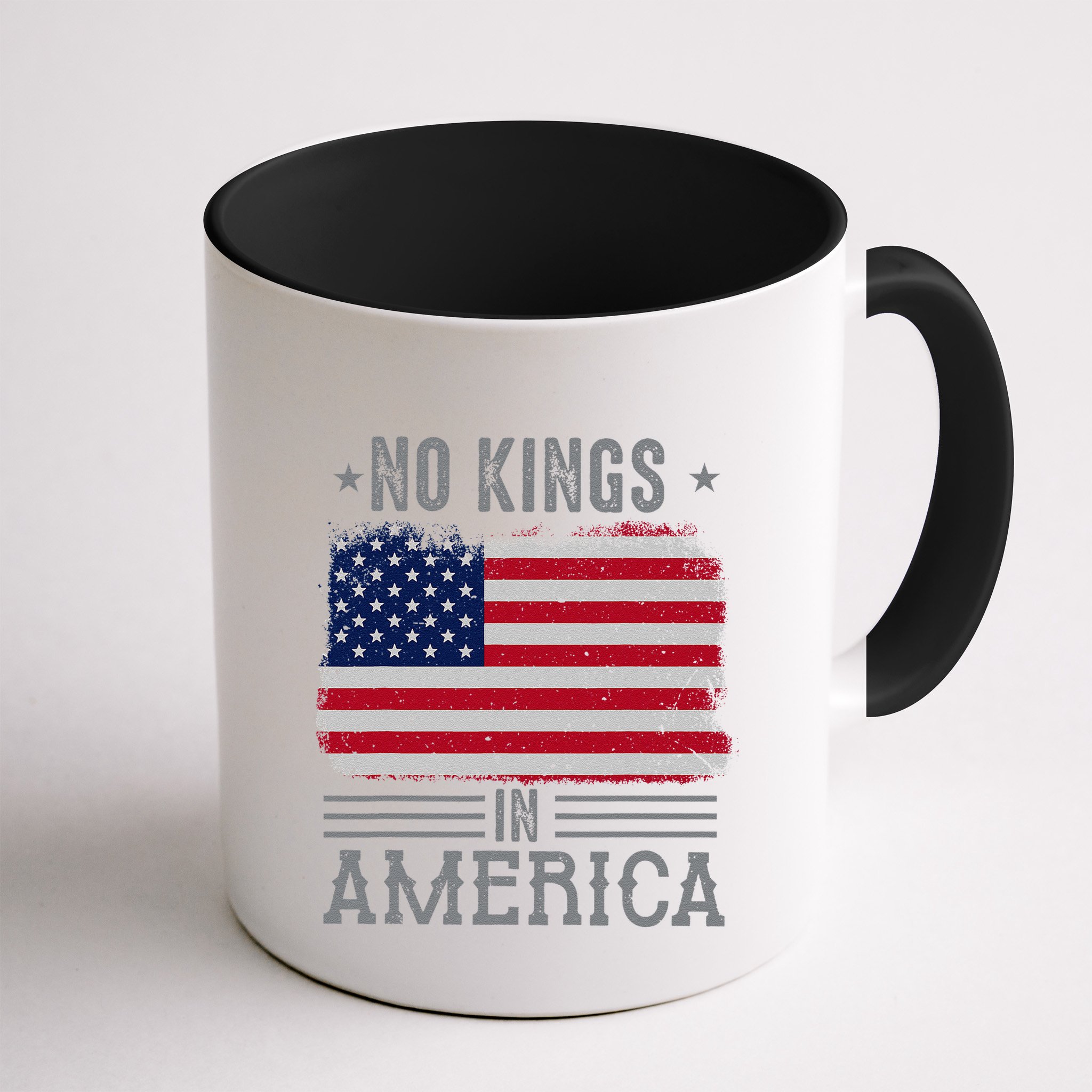 No Kings In America Flag Protest Save Democracy Mug