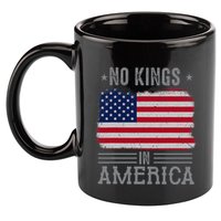 No Kings In America Flag Protest Save Democracy 11oz C Handle Ceramic Mug