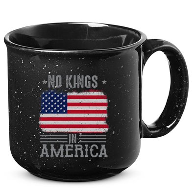 No Kings In America Flag Protest Save Democracy 15oz Campfire Ceramic Mug