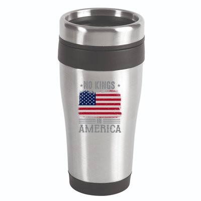 No Kings In America Flag Protest Save Democracy 16oz Travel Tumbler