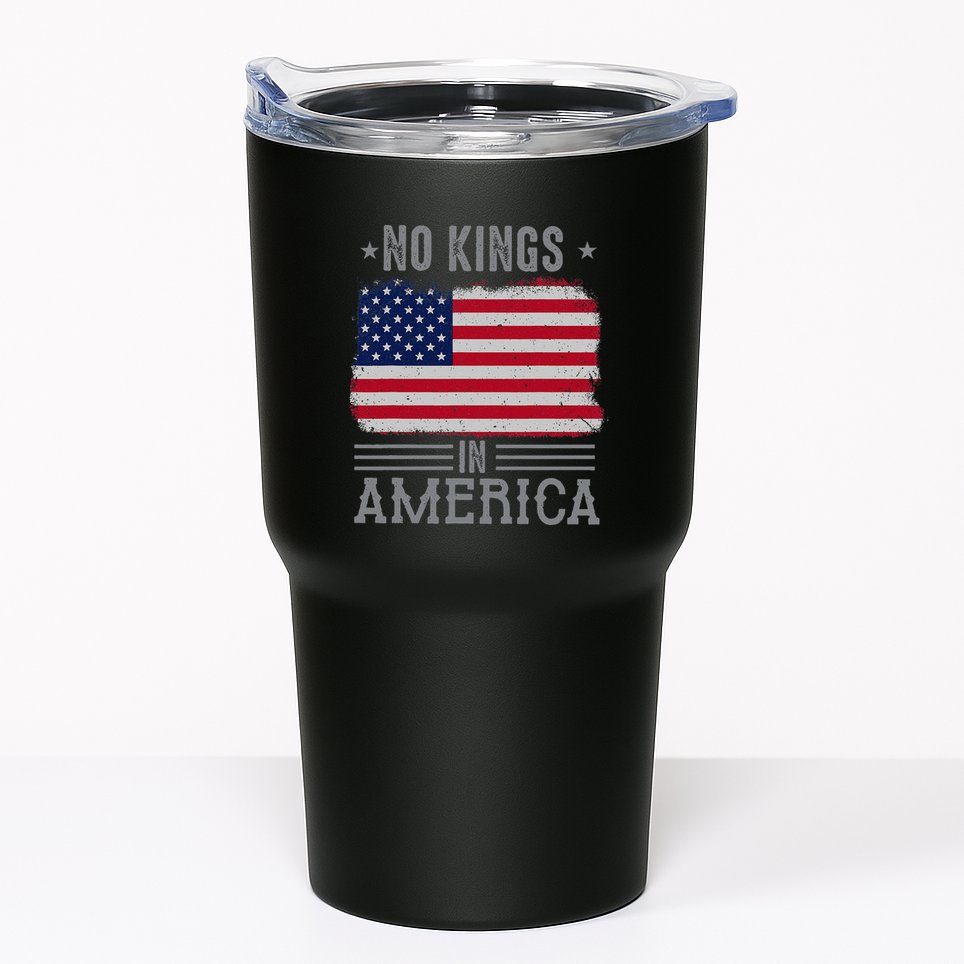 No Kings In America Flag Protest Save Democracy Tumbler
