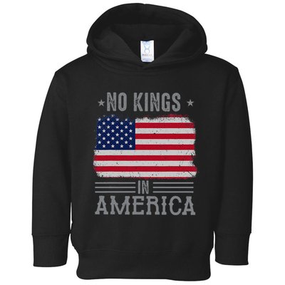 No Kings In America Flag Protest Save Democracy Toddler Hoodie