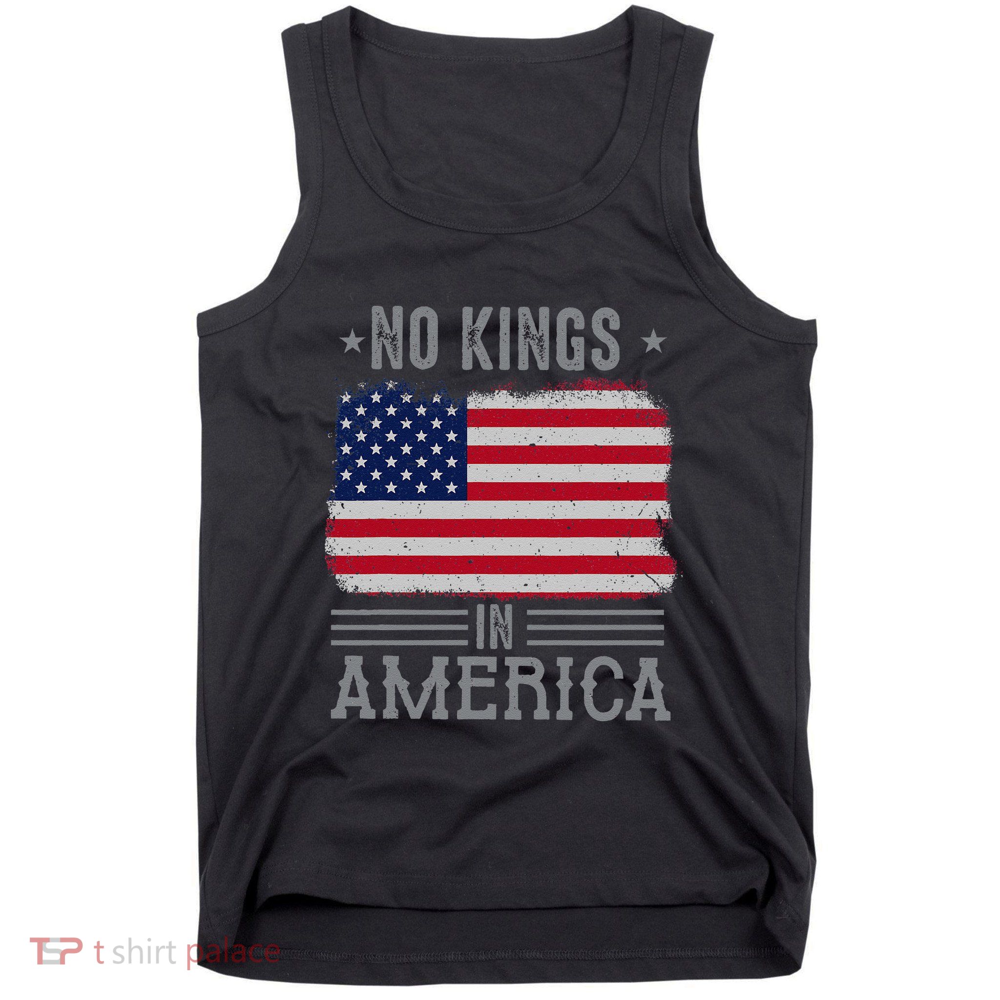 No Kings In America Flag Protest Save Democracy Tank Top