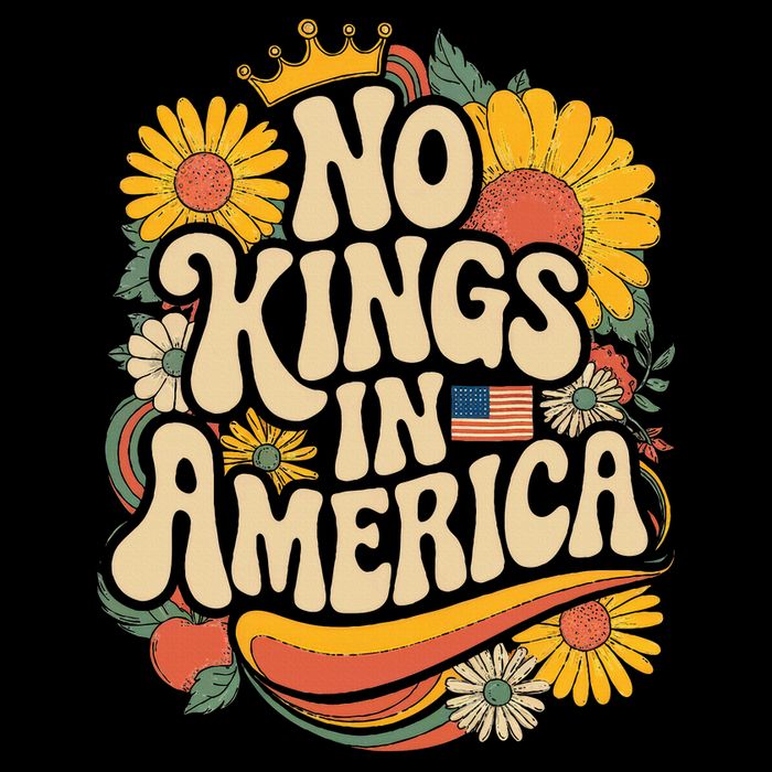  No King In American Democracy  Flat Bill Trucker Hat