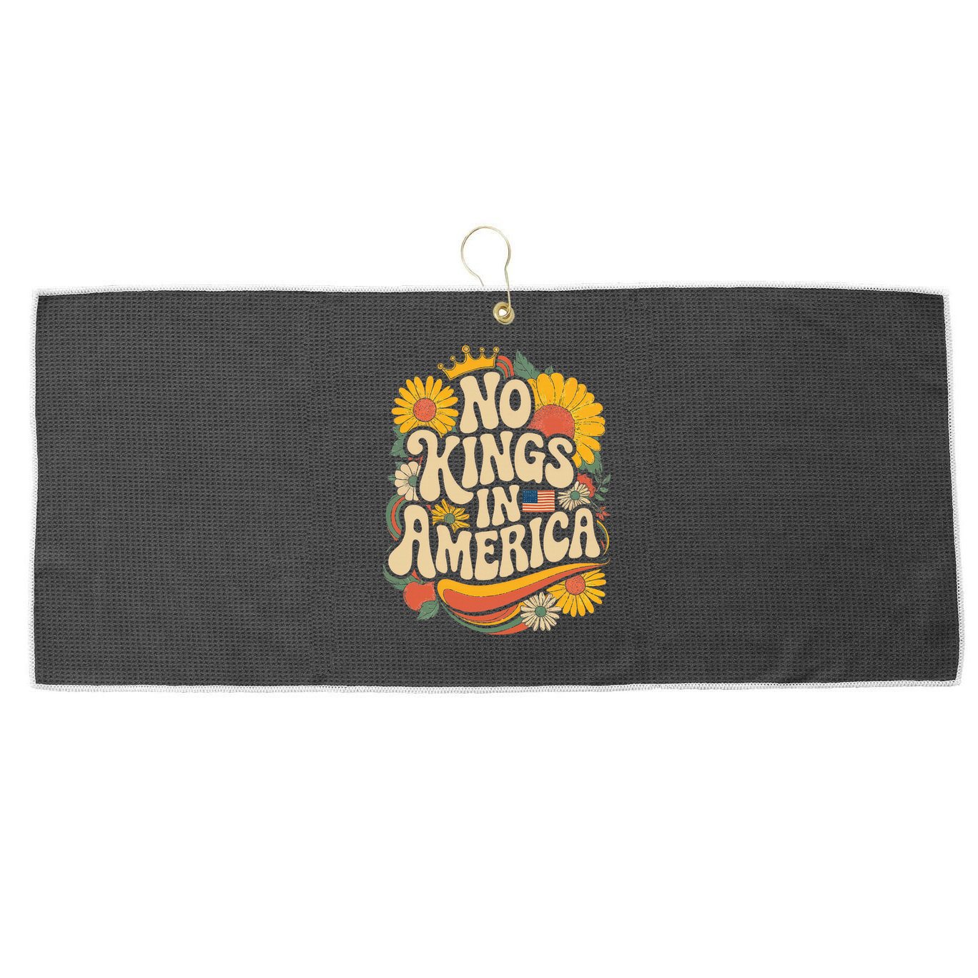  No King In American Democracy  Large Microfiber Waffle Golf Towel