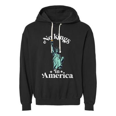 No Kings In America Flag Protest Save Democracy Garment-Dyed Fleece Hoodie