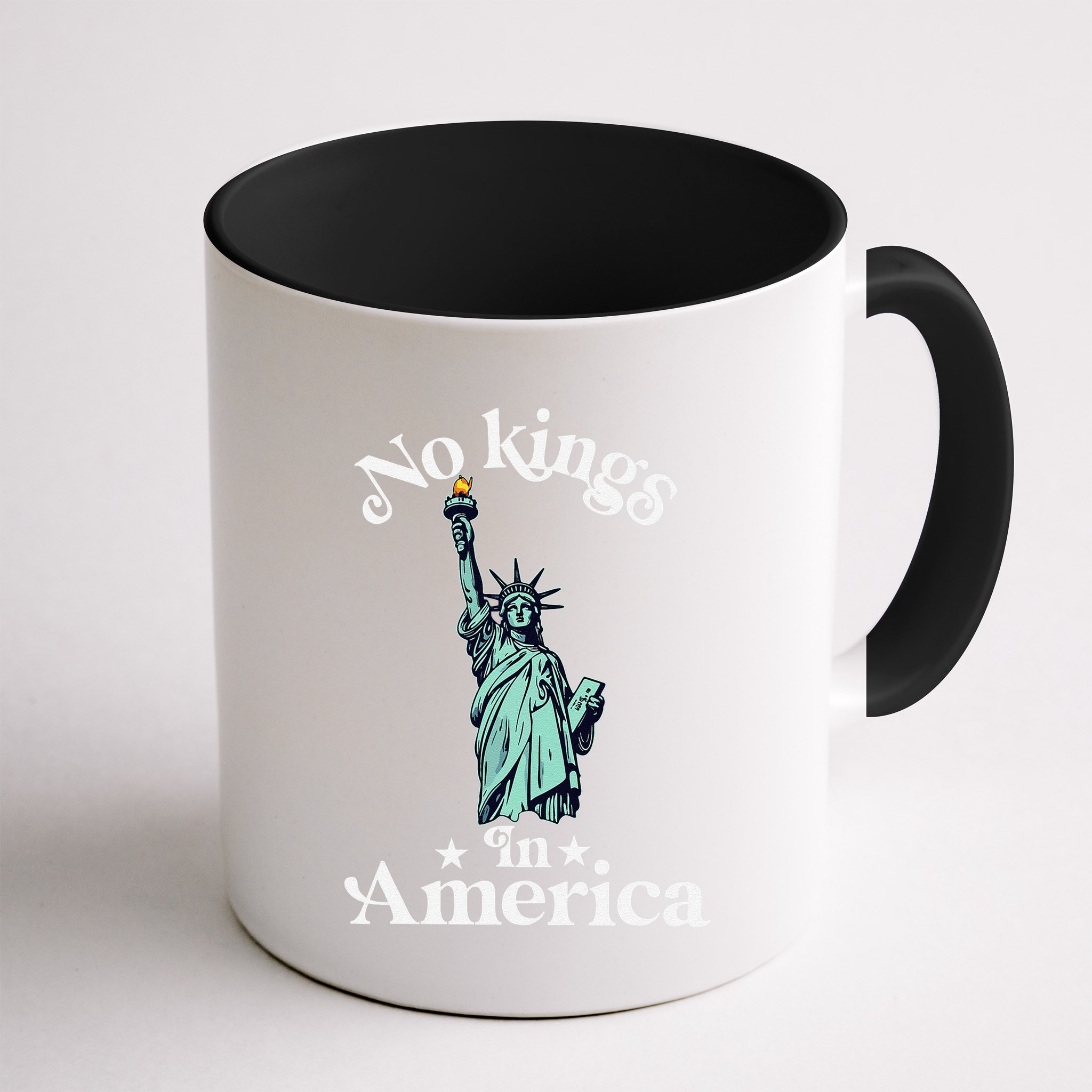No Kings In America Flag Protest Save Democracy Mug