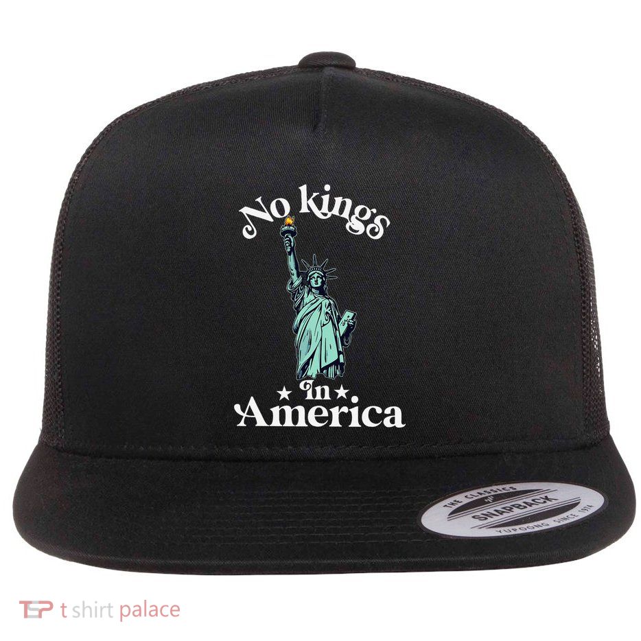 No Kings In America Flag Protest Save Democracy Flatbill Hat