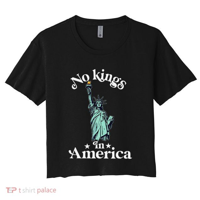 No Kings In America Flag Protest Save Democracy Crop Top