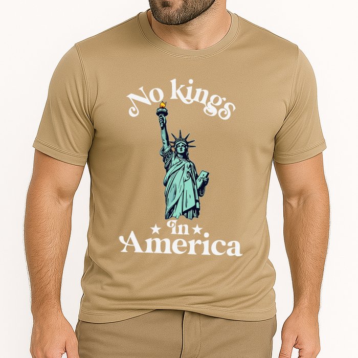No Kings In America Flag Protest Save Democracy Cooling Performance Crew T-Shirt