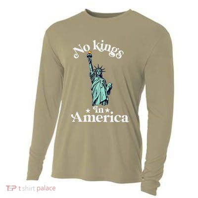 No Kings In America Flag Protest Save Democracy Cooling Performance Long Sleeve Crew