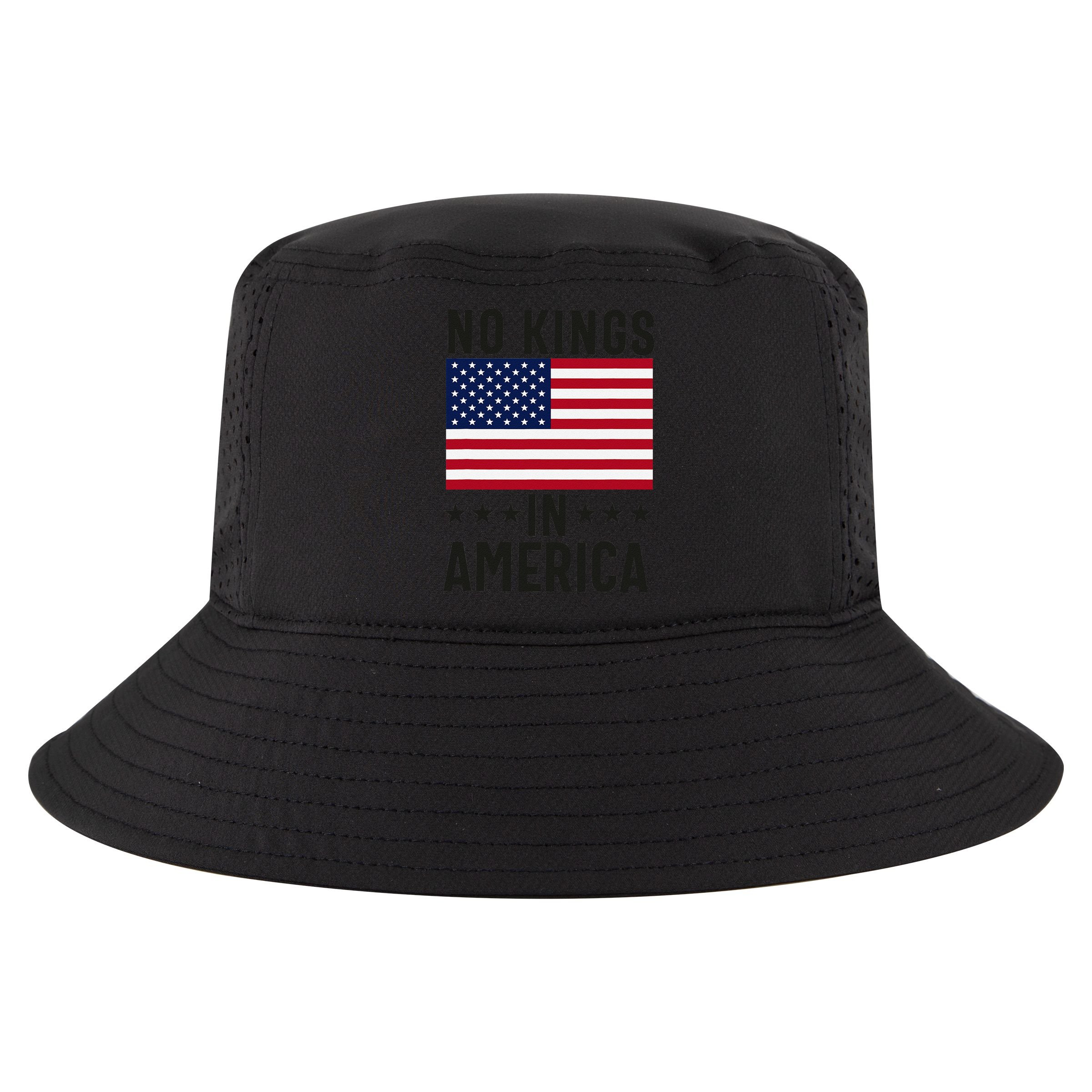 No Kings In America Flag Protest Save Democracy Cool Comfort Performance Bucket Hat