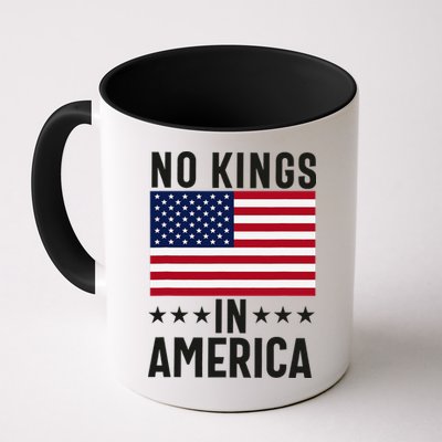 No Kings In America Flag Protest Save Democracy Coffee Mug