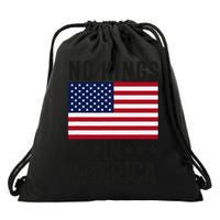 No Kings In America Flag Protest Save Democracy Drawstring Bag