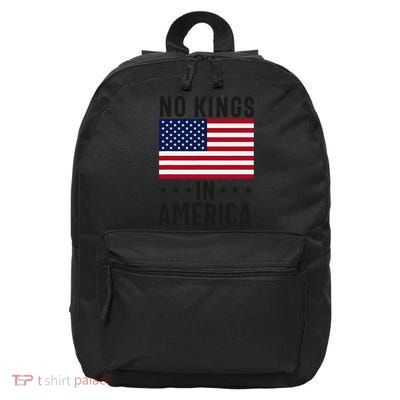 No Kings In America Flag Protest Save Democracy 16 in Basic Backpack