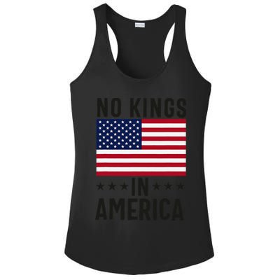 No Kings In America Flag Protest Save Democracy Ladies PosiCharge Competitor Racerback Tank