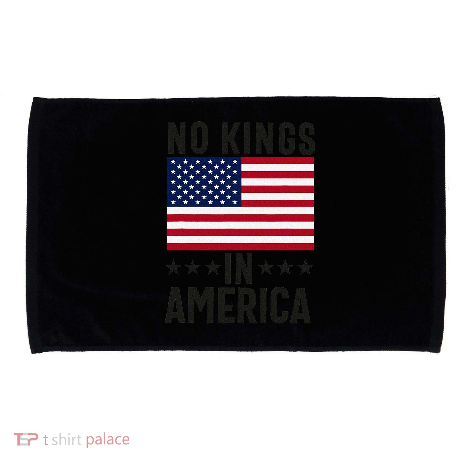 No Kings In America Flag Protest Save Democracy Microfiber Hand Towel