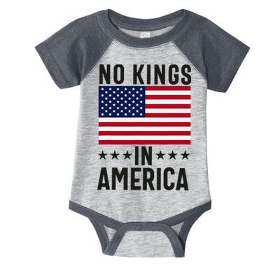 No Kings In America Flag Protest Save Democracy Infant Baby Jersey Bodysuit