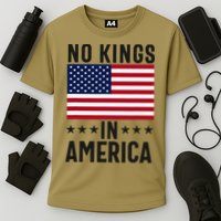 No Kings In America Flag Protest Save Democracy Cooling Performance Crew T-Shirt