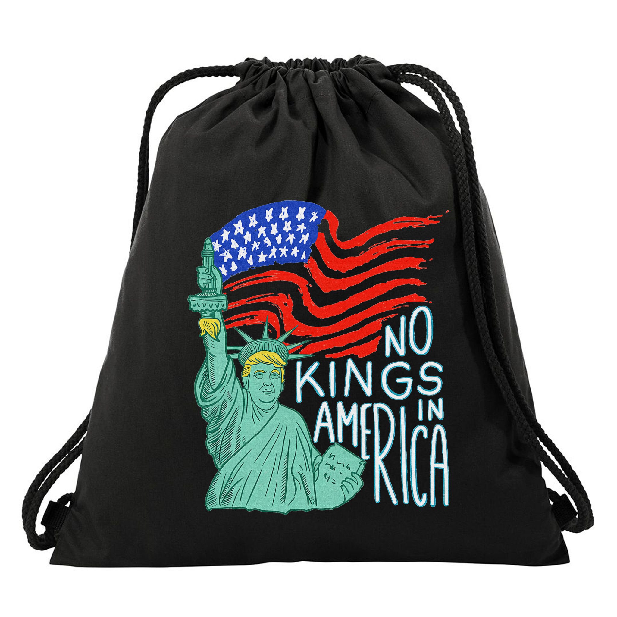 No Kings In America We The People Political Drawstring Bag