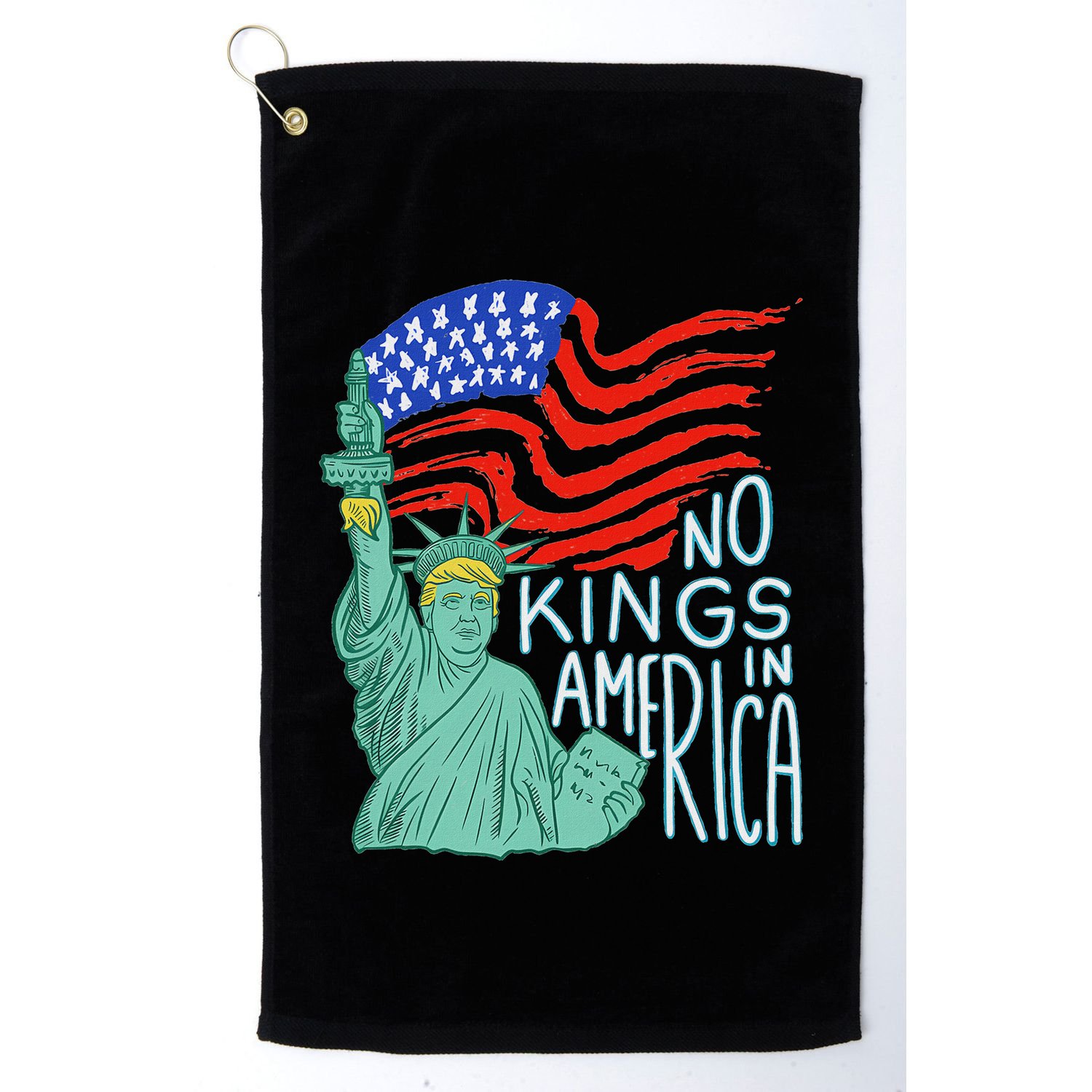 No Kings In America We The People Political Golf Towel