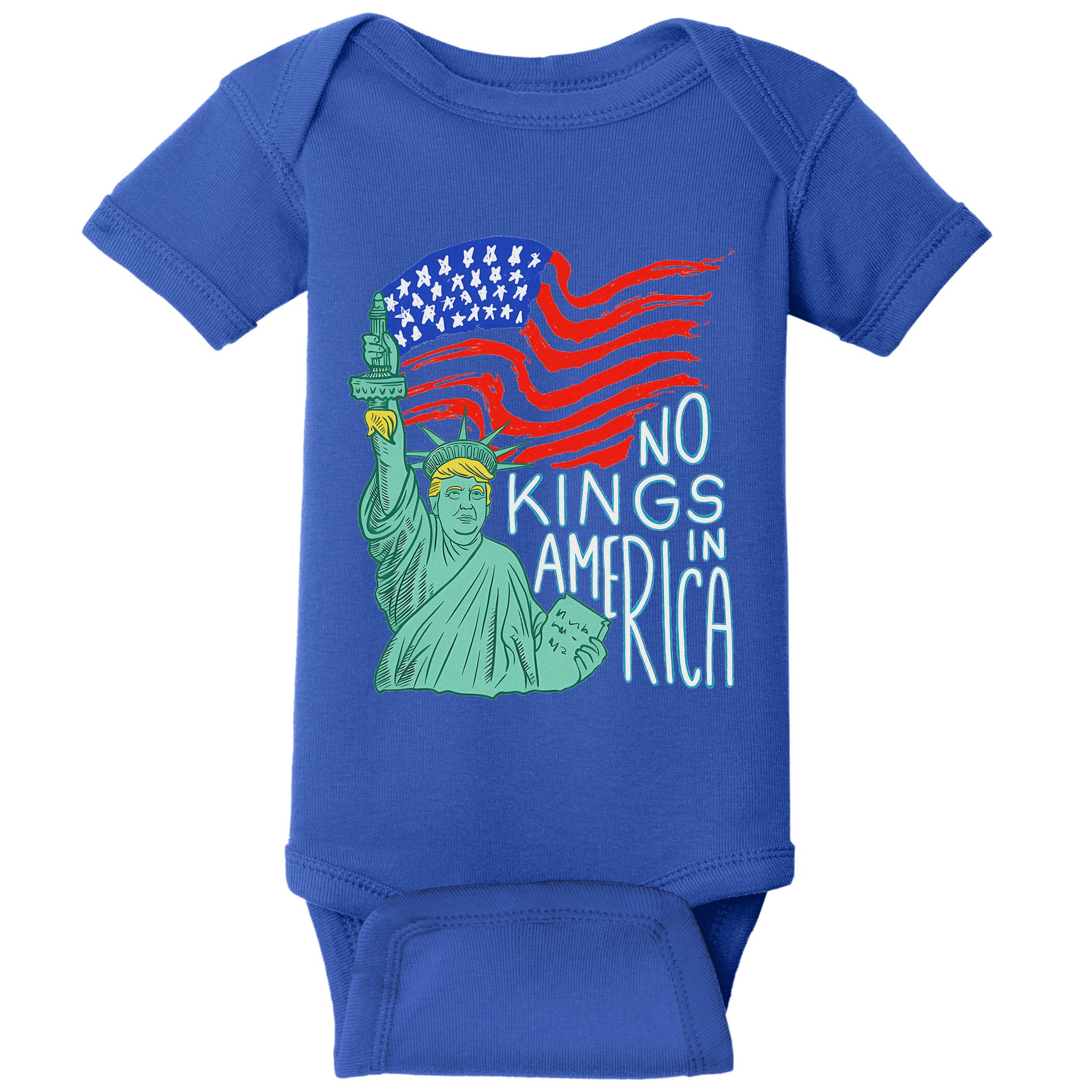 No Kings In America We The People Political Baby Bodysuit
