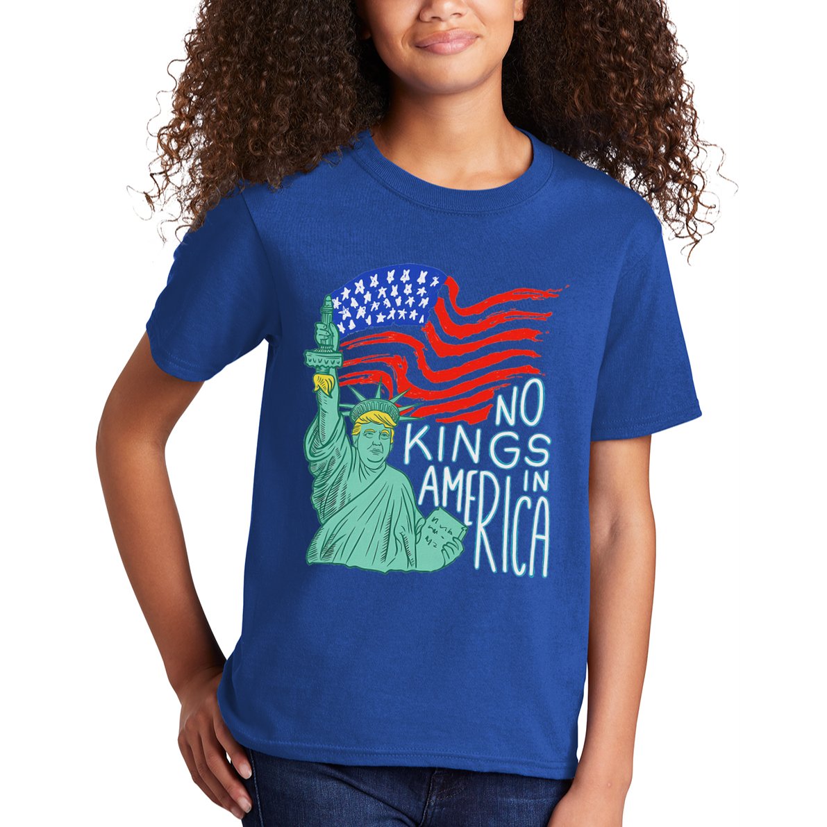 No Kings In America We The People Political Kids T-Shirt