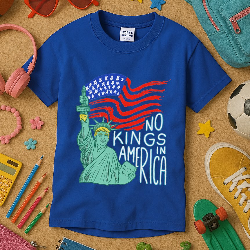 No Kings In America We The People Political Kids T-Shirt