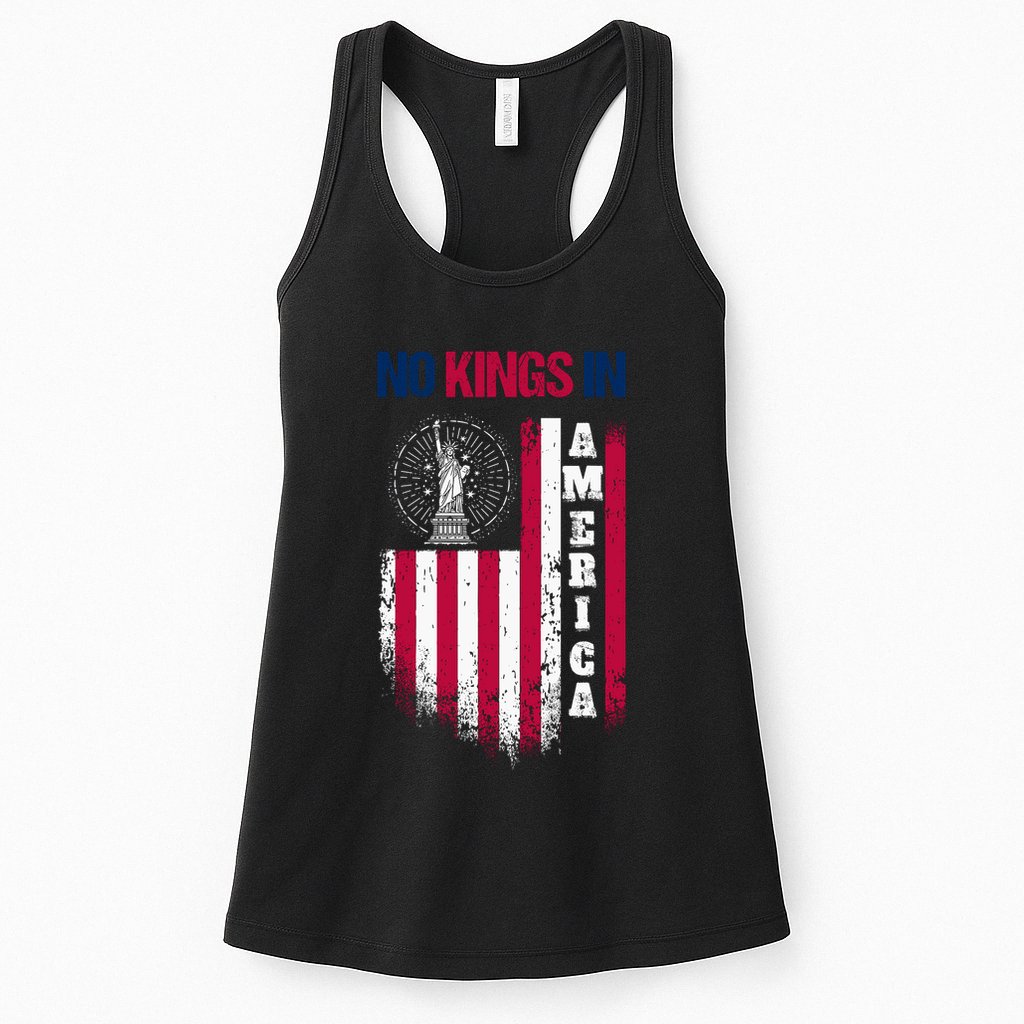 No Kings In America Anti Trump President Liberal Womens Tank Top