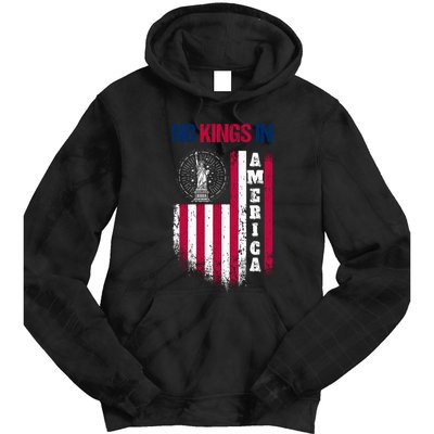 No Kings In America Anti Trump President Liberal Tie Dye Hoodie