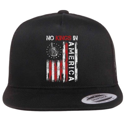 No Kings In America Flat Bill Trucker Hat
