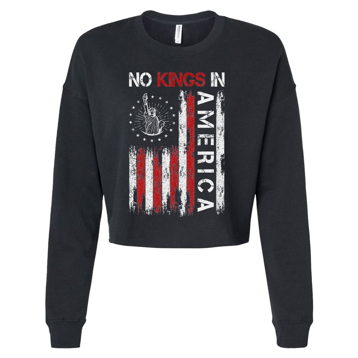 No Kings In America Cropped Pullover Crew