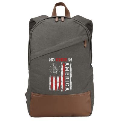 No Kings In America Cotton Canvas Backpack