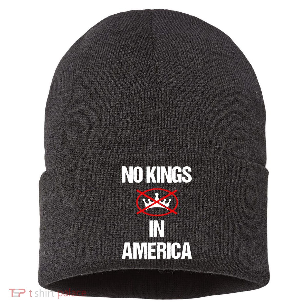 No Kings In America Supreme Court Protest Sustainable Knit Beanie