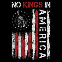 No Kings In America Drawstring Bag