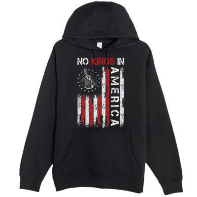 No Kings In America Premium Pullover Hoodie