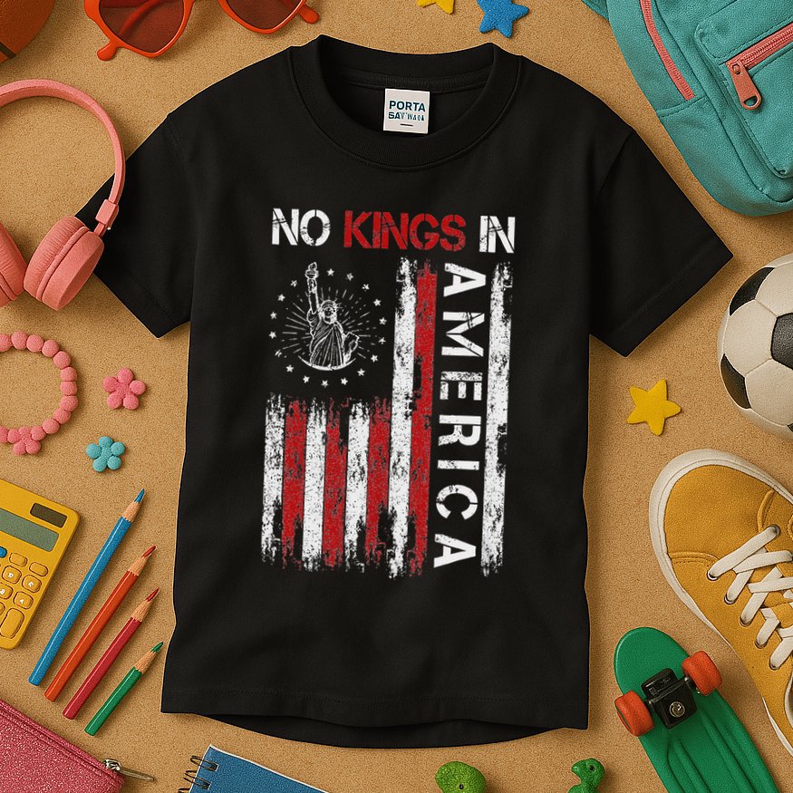 No Kings In America Kids T-Shirt
