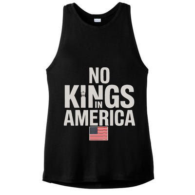 No Kings In America Democracy Anti Trump America No King Ladies PosiCharge Tri-Blend Wicking Tank