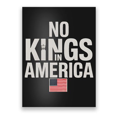 No Kings In America Democracy Anti Trump America No King Poster