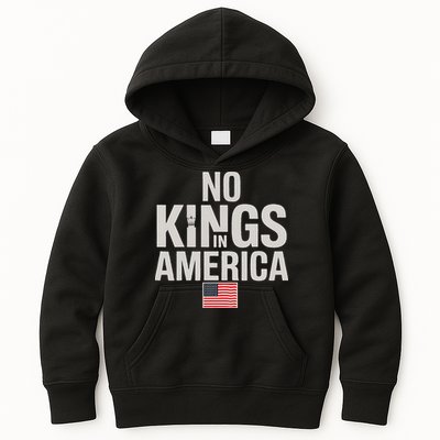 No Kings In America Democracy Anti Trump America No King Kids Hoodie