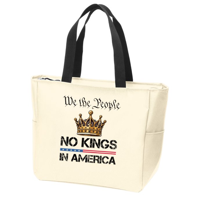  No Kings in America Liberal Resist  Zip Tote Bag