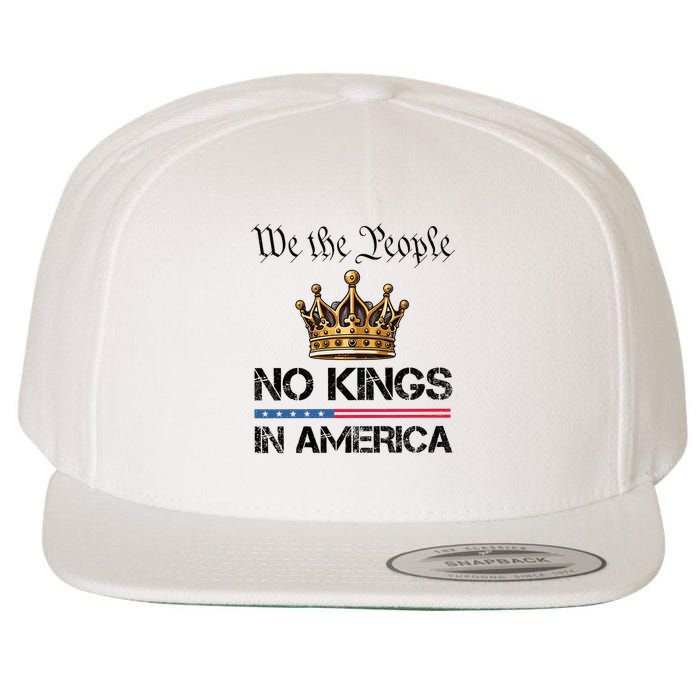  No Kings in America Liberal Resist  Wool Snapback Cap
