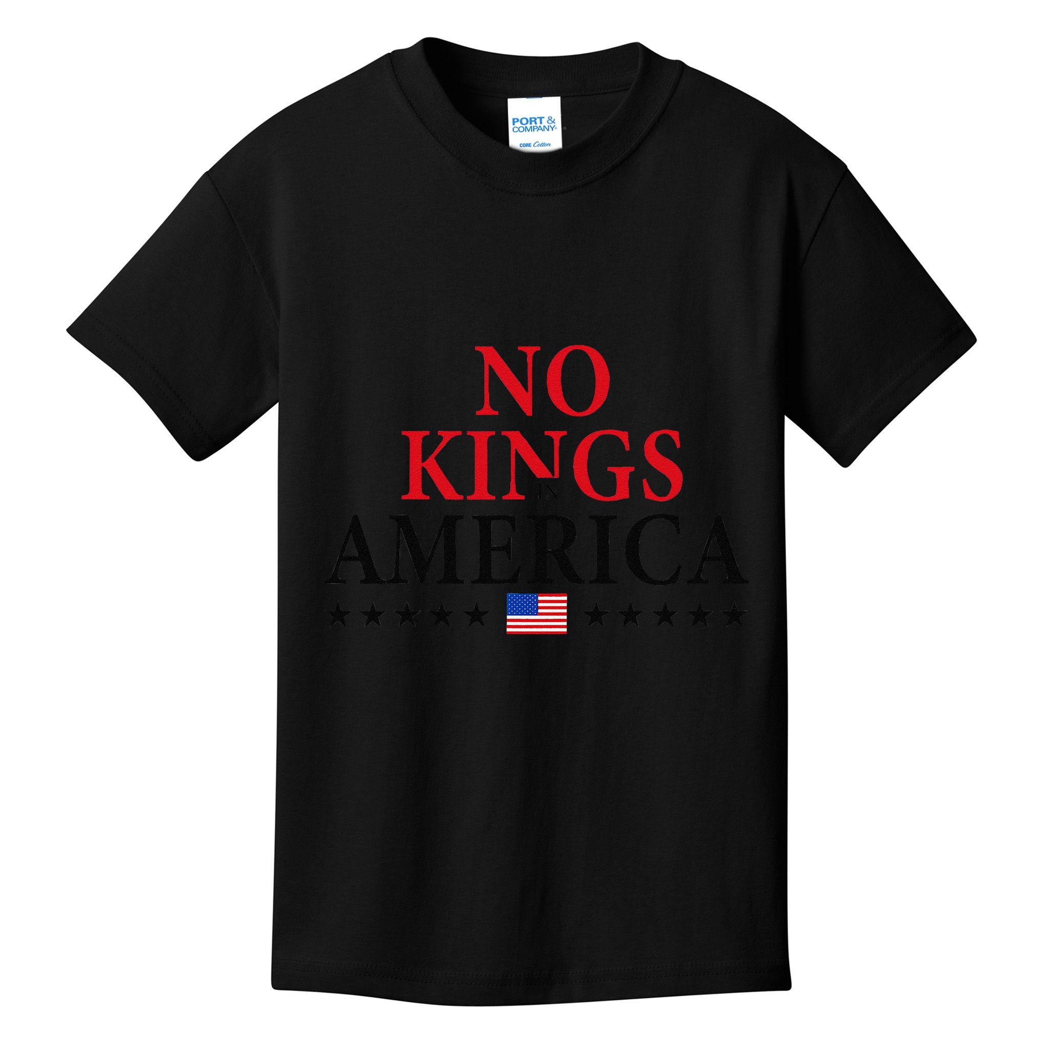 No King In America 45 47 Democracy Usa Independence Saying Kids T-Shirt