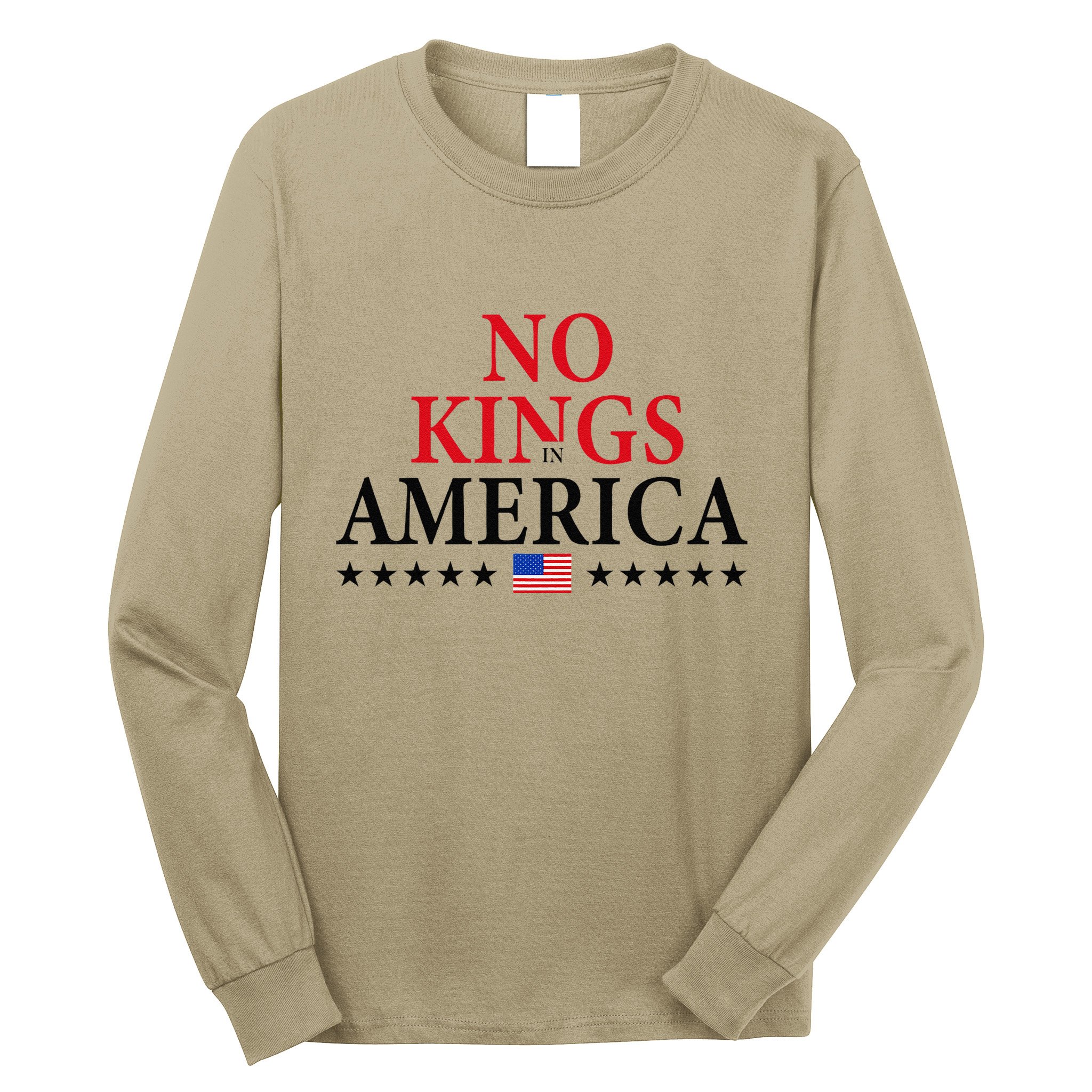 No King In America 45 47 Democracy Usa Independence Saying Long Sleeve Shirt