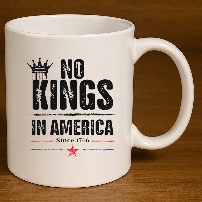 No Kings In America Since 1776 11oz C Handle Ceramic Mug