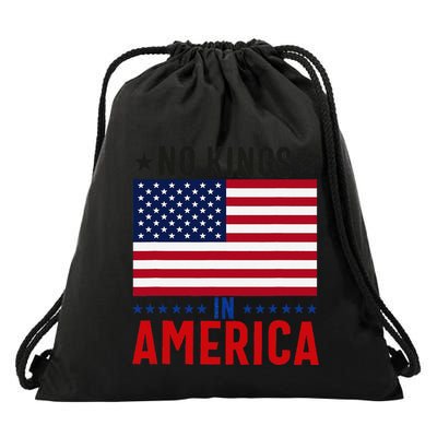 No Kings In America Flag Protest Save Democracy Drawstring Bag