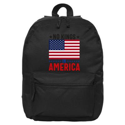 No Kings In America Flag Protest Save Democracy 16 in Basic Backpack