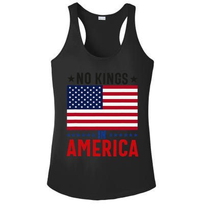 No Kings In America Flag Protest Save Democracy Ladies PosiCharge Competitor Racerback Tank